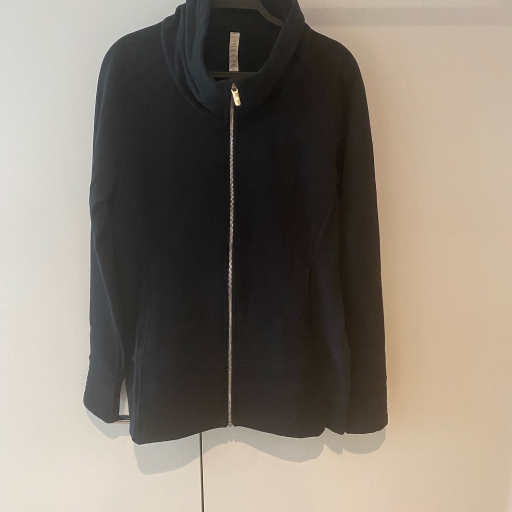 Lululemon Black Hoodie with Stand-Up Collar